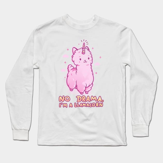 No Drama, I'm a Llamacorn - Cute Unicorn Llama Gift Long Sleeve T-Shirt by eduely